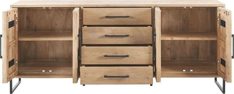 Pronto Wonen Dressoir Piastra 188 cm Bruin|Naturel Dressoir