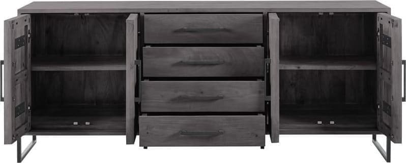 Pronto Wonen Dressoir Piastra 188 cm zwart Zwart Dressoir
