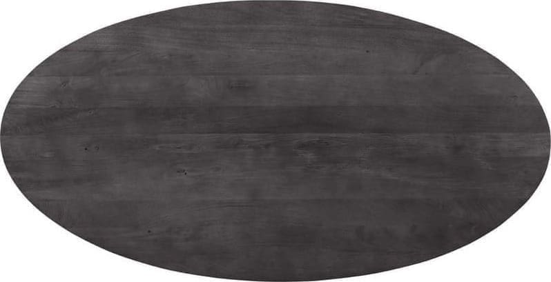 Pronto Wonen Eettafel Piastra 230x115 cm ovaal zwart Zwart Eettafel