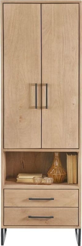 Pronto Wonen Opbergkast Piastra 64 cm hoog Bruin|Naturel Boekenkast