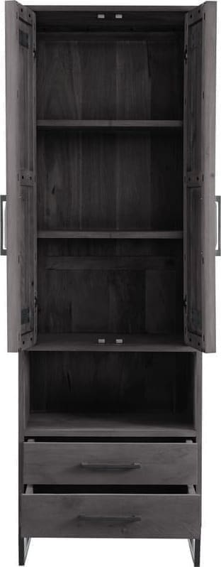Pronto Wonen Opbergkast Piastra 64 cm zwart hoog Zwart Boekenkast