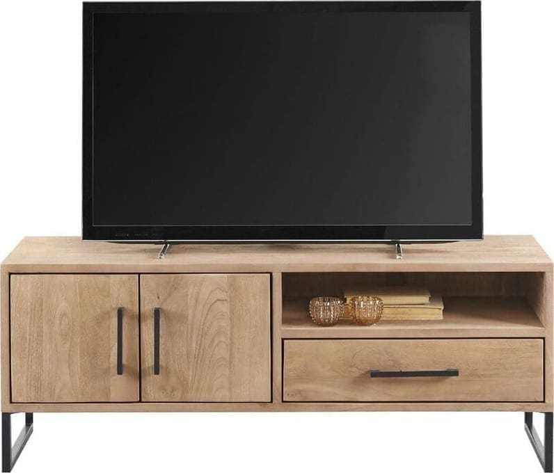 Pronto Wonen TV-meubel Piastra 126 cm Bruin|Naturel Tv-meubel|Tv-dressoir