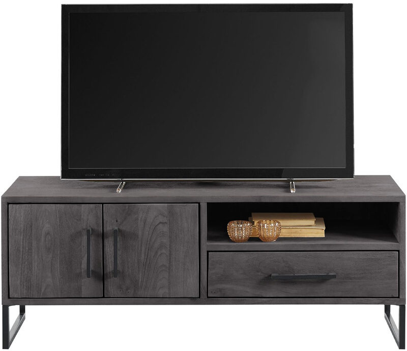 Pronto Wonen TV-meubel Piastra 126 cm zwart Zwart Tv-meubel|Tv-dressoir