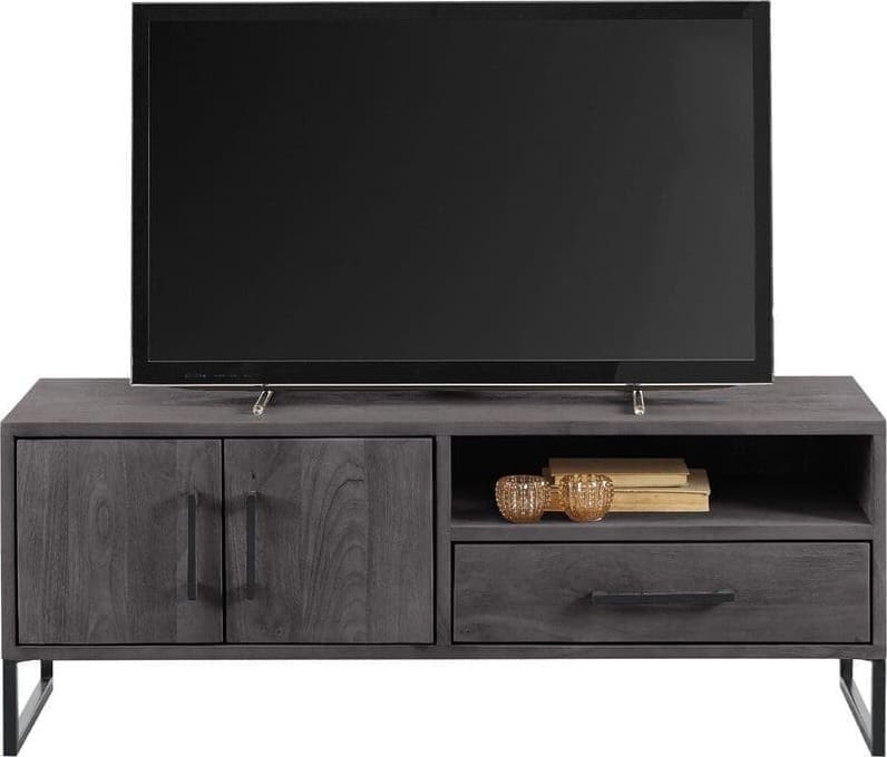 Pronto Wonen TV-meubel Piastra 126 cm zwart Zwart Tv-meubel|Tv-dressoir