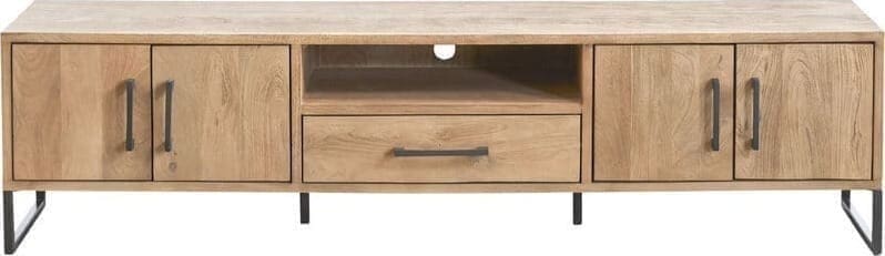 Pronto Wonen TV-meubel Piastra 188 cm Bruin|Naturel Tv-meubel|Tv-dressoir