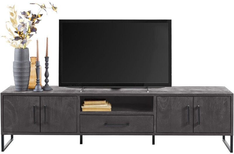 Pronto Wonen TV-meubel Piastra 188 cm zwart Zwart Tv-meubel|Tv-dressoir