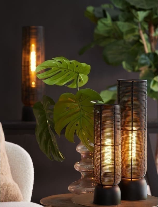 Pronto Wonen Tafellamp Losone mat zwart small Zwart Verlichting