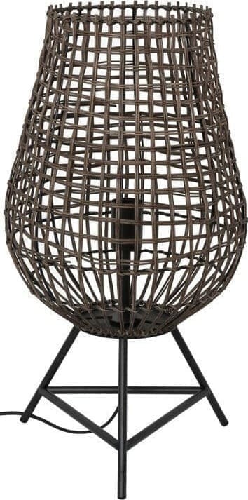 Pronto Wonen Tafellamp Scarperio rond 33 cm rotan bruin Bruin Verlichting