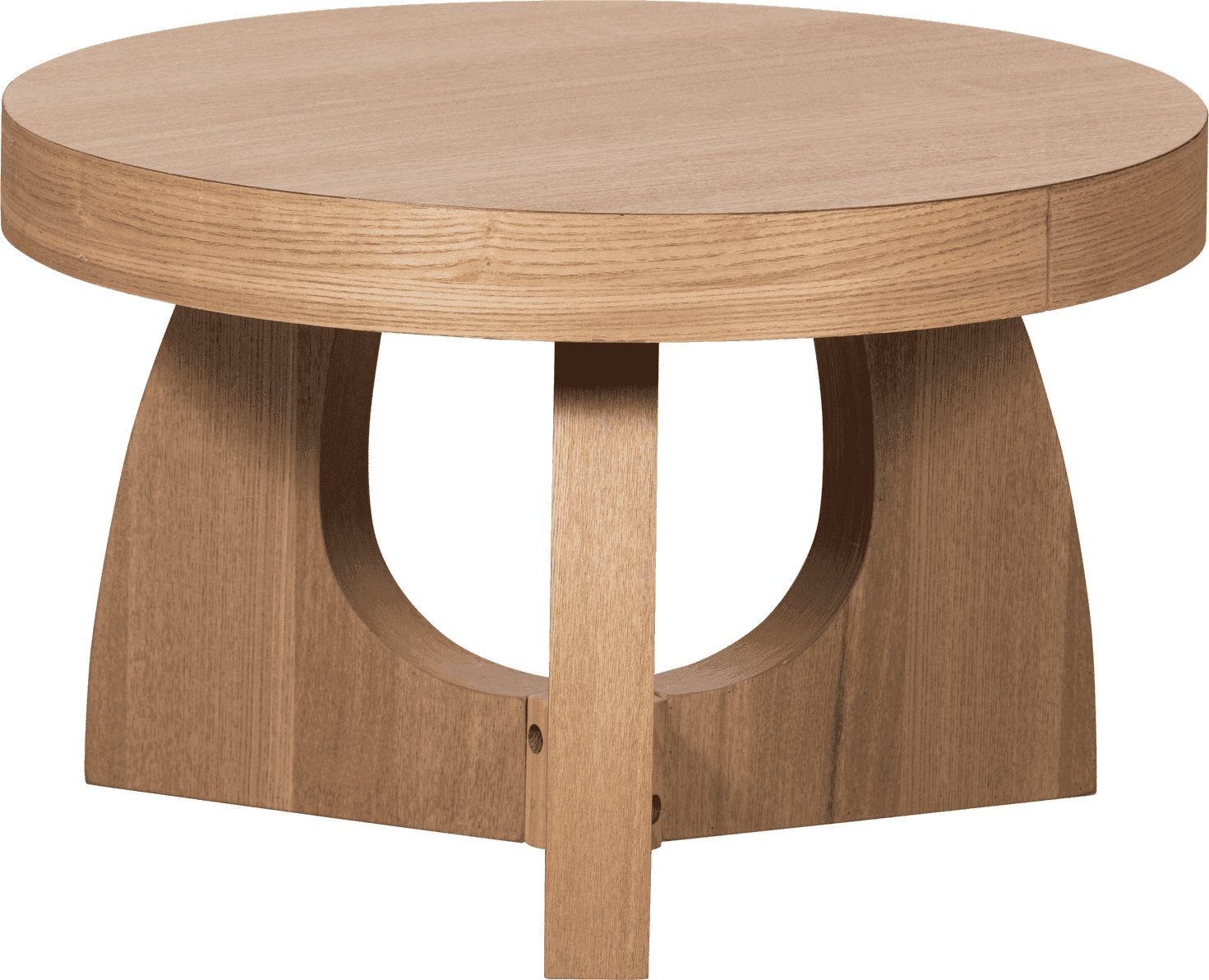 WOOOD Tala bijzettafel mdf fineer naturel 35xo55cm Naturel Bijzettafel