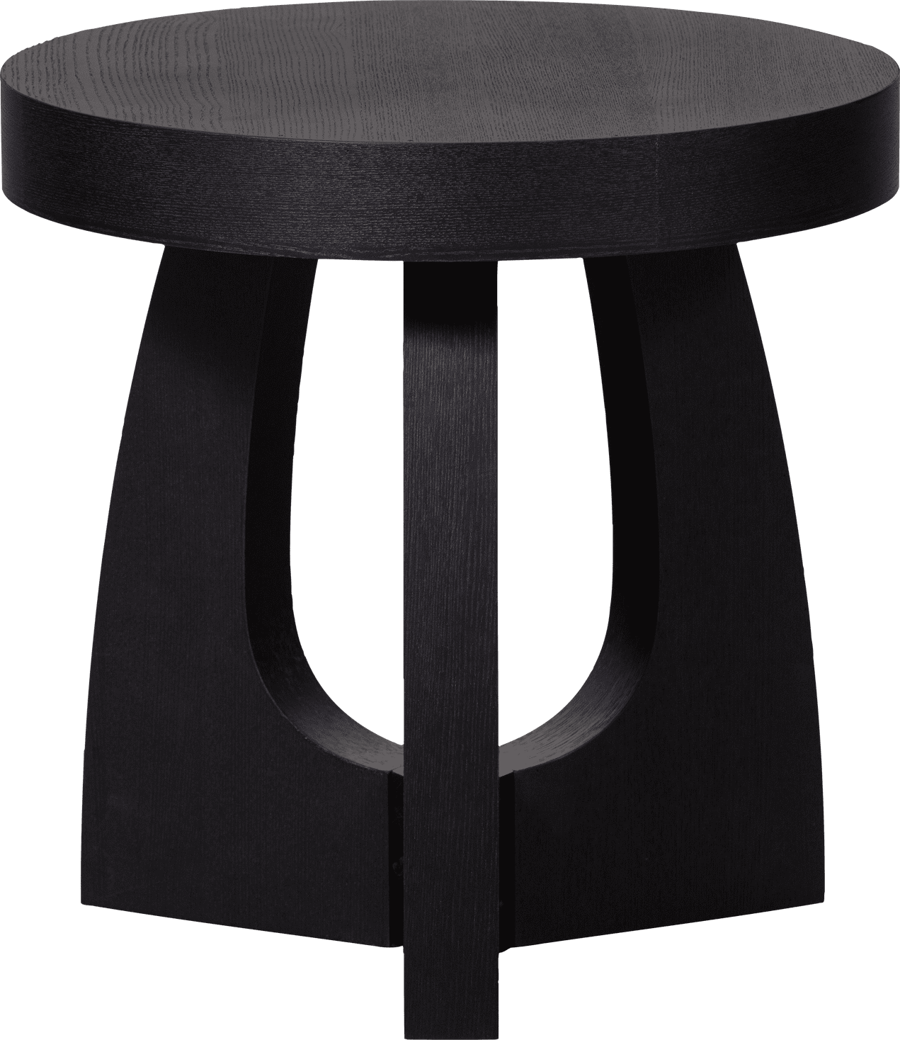 WOOOD Tala bijzettafel mdf fineer zwart 45xo45cm Zwart Bijzettafel