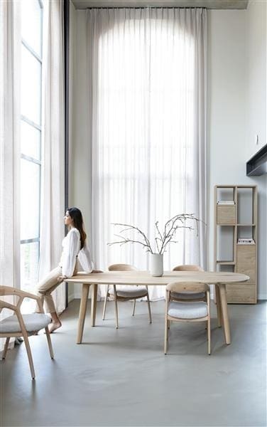 Xooon Lugana roomdivider 76 cm - 2-deuren + 1-lade + 5-niches - natural Naturel Kast