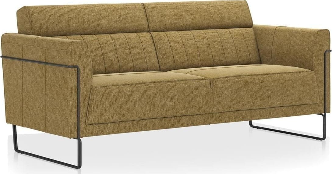 Xooon Fiskardo 2.5-zitsbank - stof vada oker met pocketvulling en design poot Bank