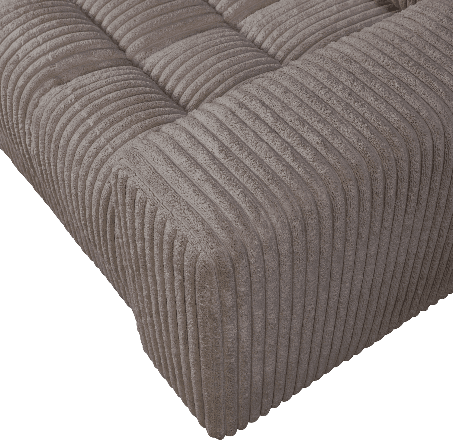 BePureHome Second date loveseat grove ribstof mud Bruin|Taupe Fauteuil
