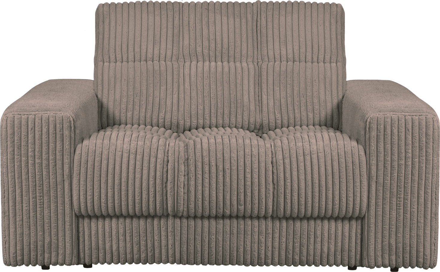 BePureHome Second date loveseat grove ribstof mud Bruin|Taupe Fauteuil