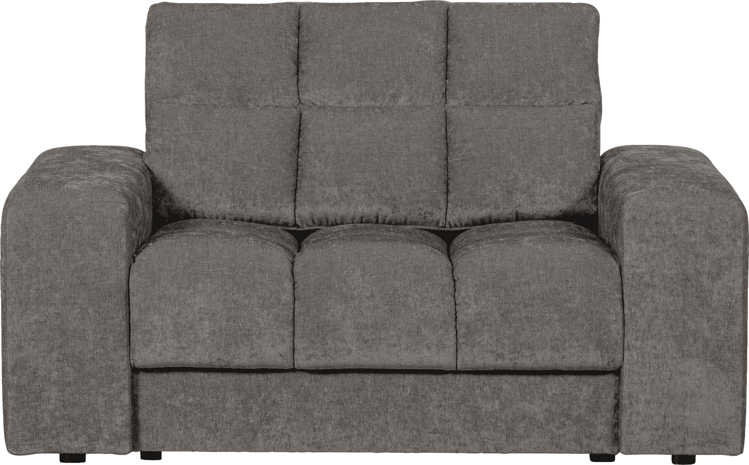 BePureHome Second date loveseat vintage mouse Grijs|Antraciet Fauteuil