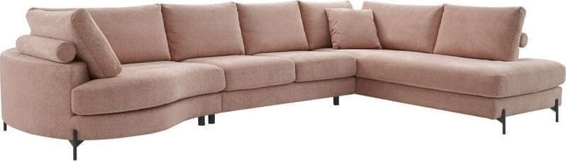 INHOUSE Hoekbank Renato roze rechts Roze Hoekbank