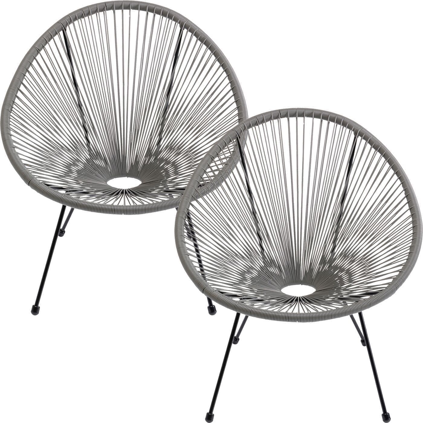 Fauteuil Acapulco 2/Set Grey Kare Design Fauteuil 47428