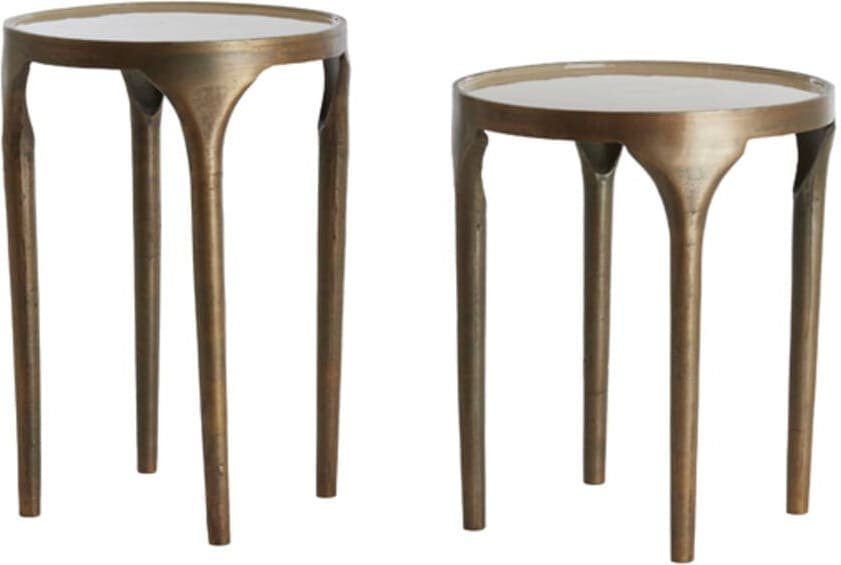 Bijzettafel Lapaz - Antiek Brons+taupe Light & Living Bijzettafel 5502483