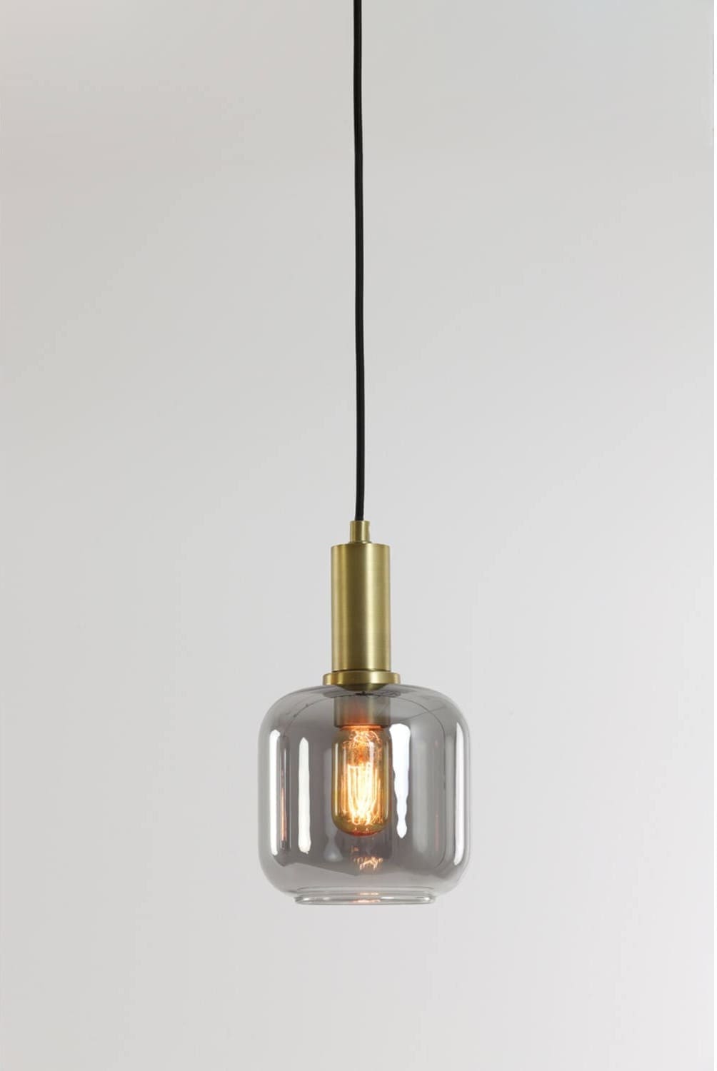 Hanglamp Lekar - Antiek Brons+smoke Glas Light & Living Hanglamp 2950384