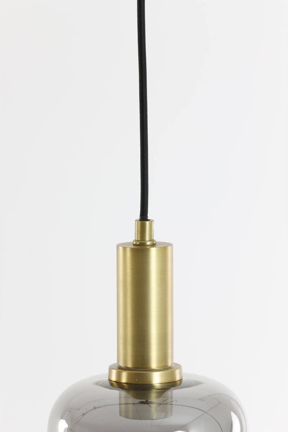 Hanglamp Lekar - Antiek Brons+smoke Glas Light & Living Hanglamp 2950384
