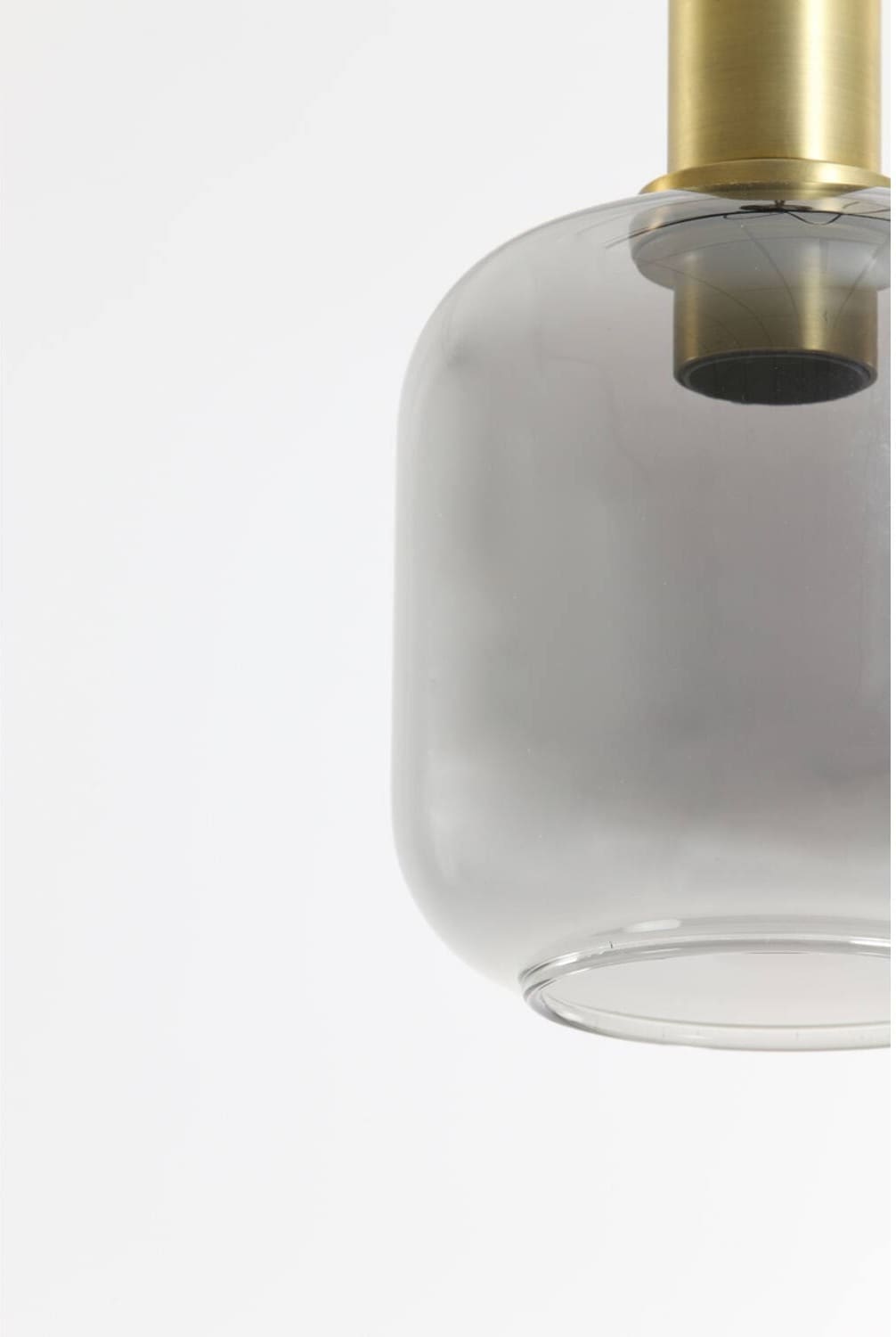 Hanglamp Lekar - Antiek Brons+smoke Glas Light & Living Hanglamp 2950384
