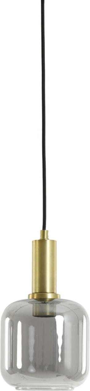 Hanglamp Lekar - Antiek Brons+smoke Glas Light & Living Hanglamp 2950384