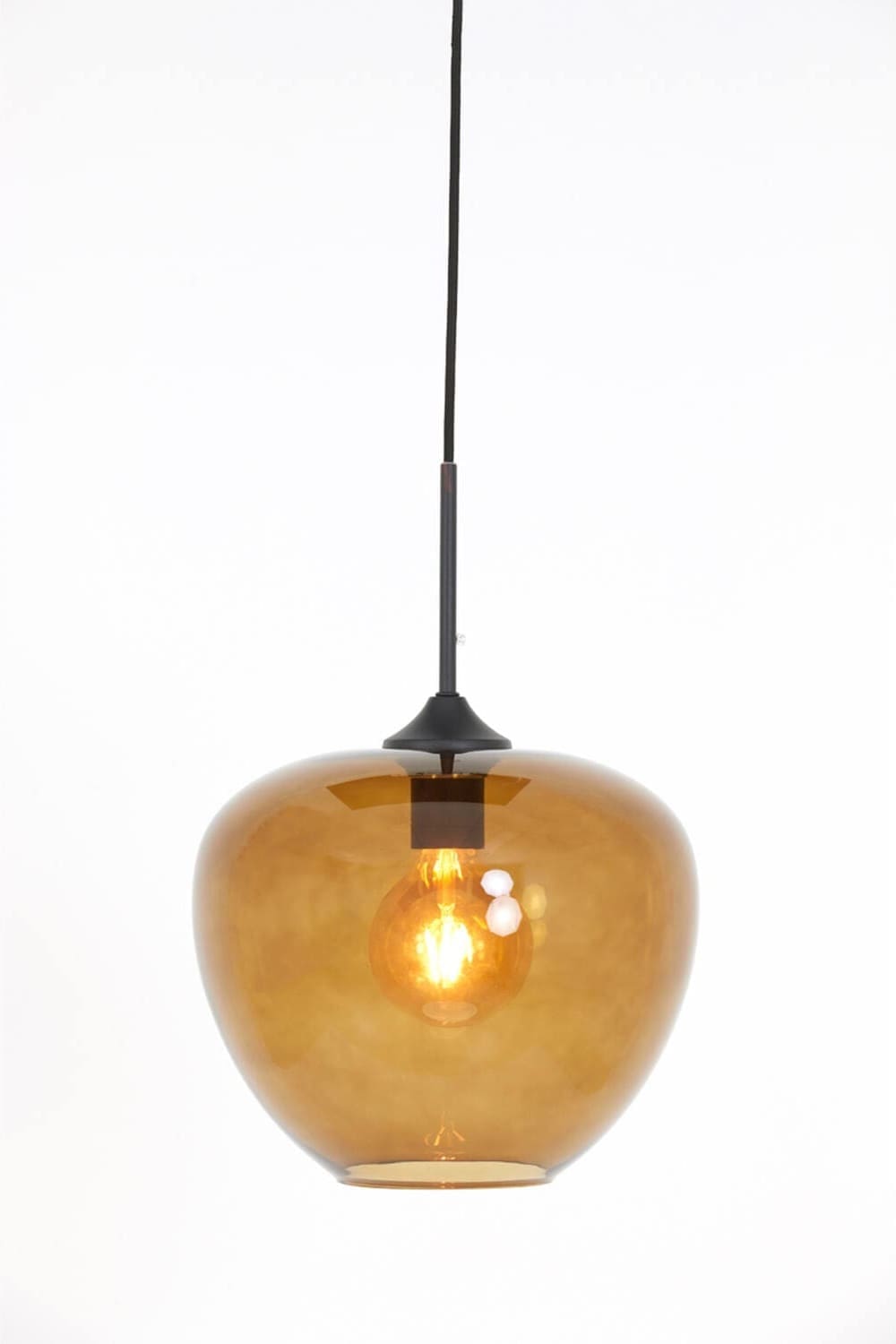Hanglamp Mayson - Glas Bruin-zwart Light & Living Hanglamp 2952318