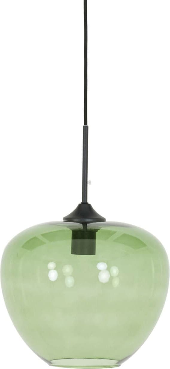 Hanglamp Mayson - Glas Groen-mat Zwart Light & Living Hanglamp 2952381