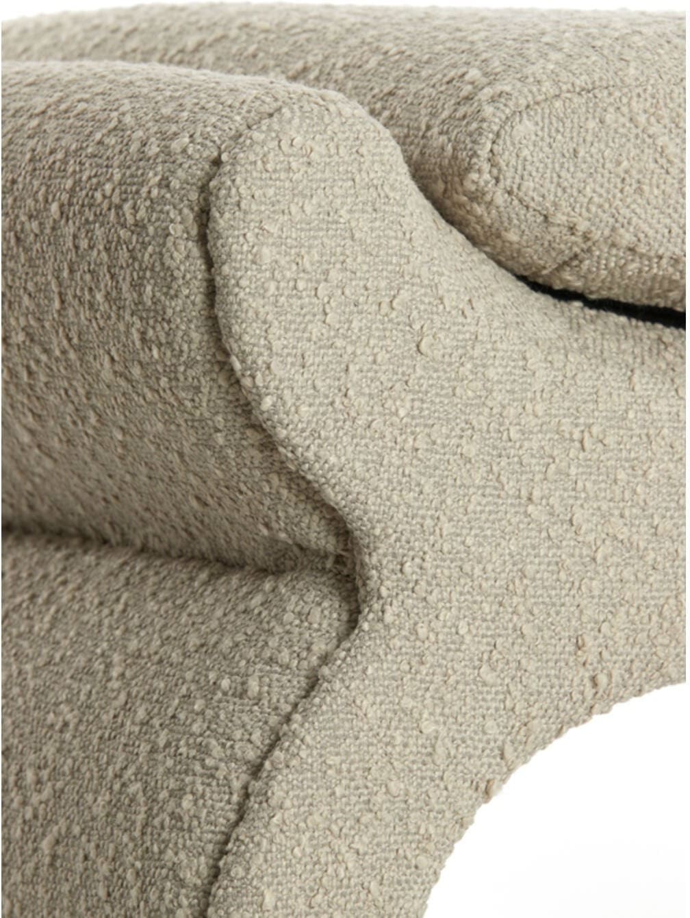 Poef Nafya - Bouclé Taupe Light & Living Poef 6864483