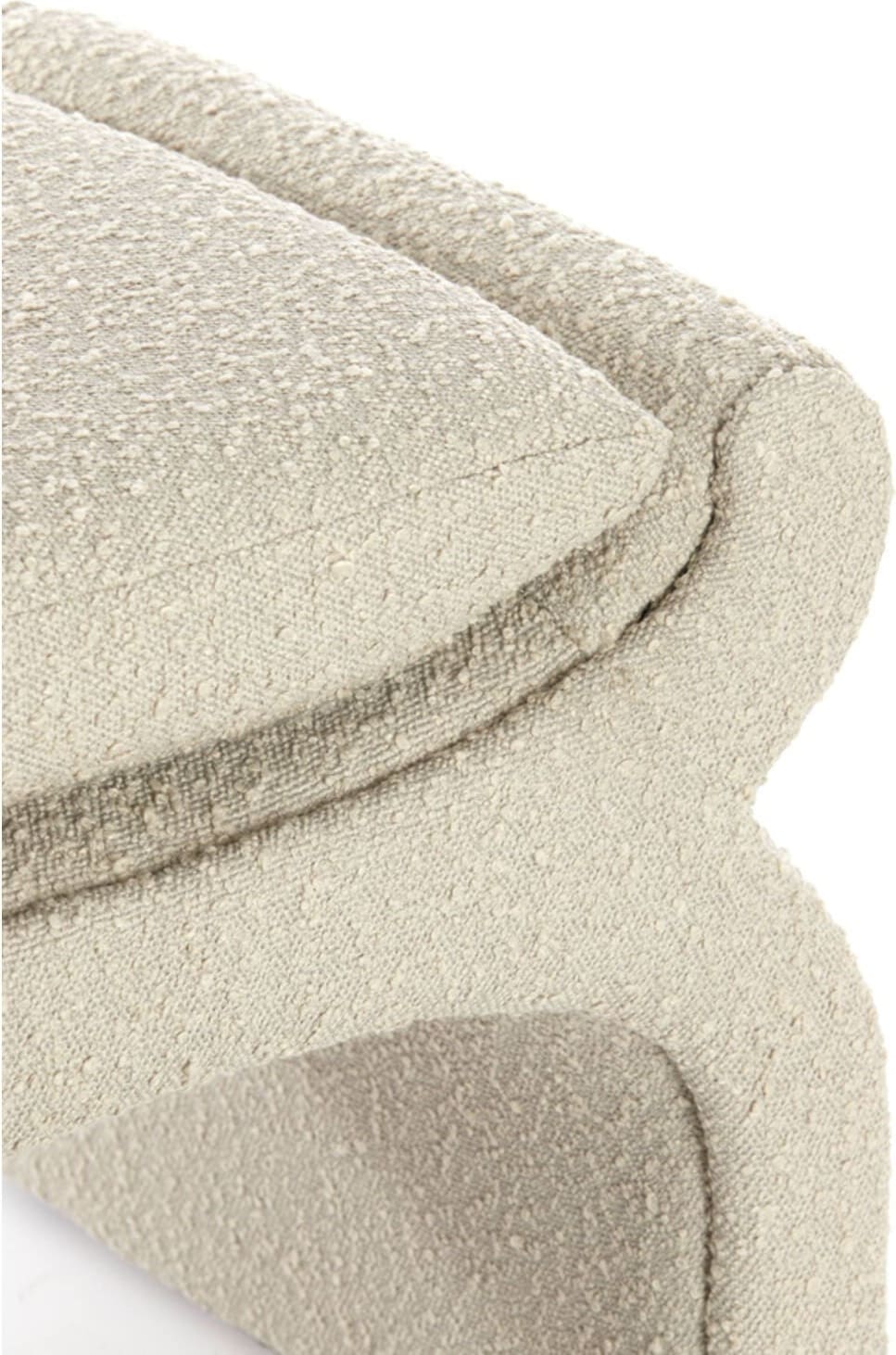 Poef Nafya - Bouclé Taupe Light & Living Poef 6864483