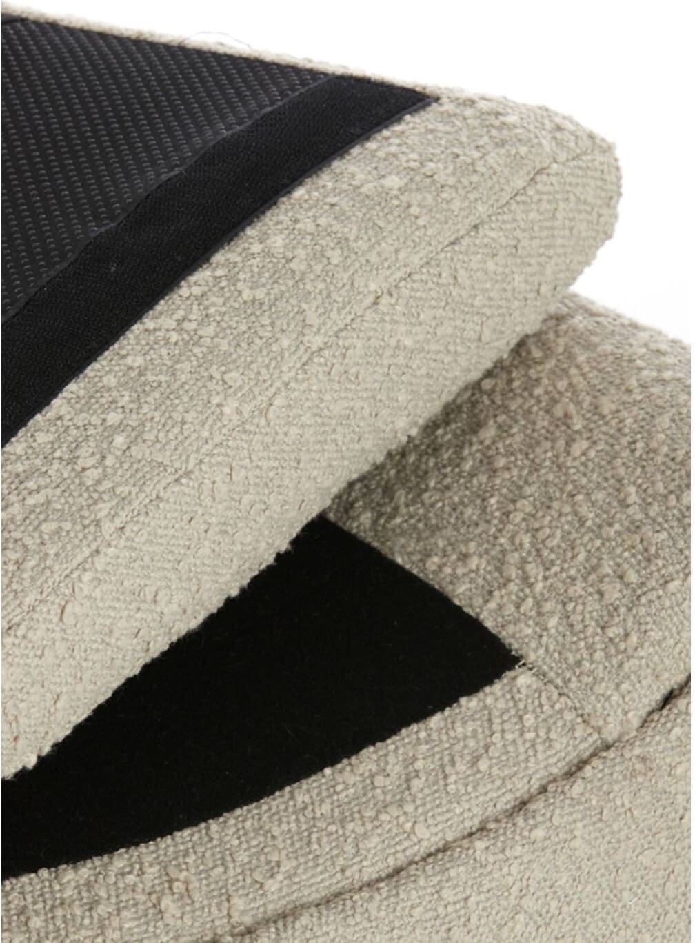 Poef Nafya - Bouclé Taupe Light & Living Poef 6864483