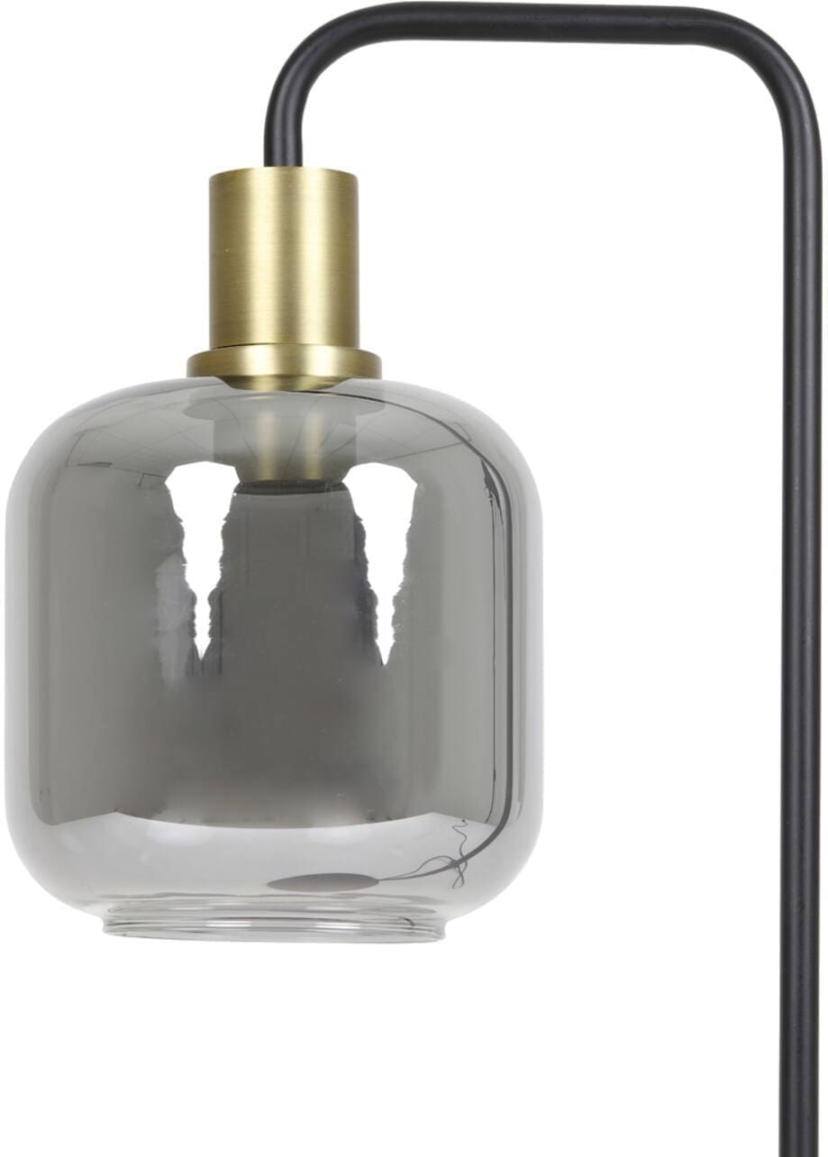 Tafellamp Lekar - Antiek Brons+smoke Glas Light & Living Tafellamp 1861784