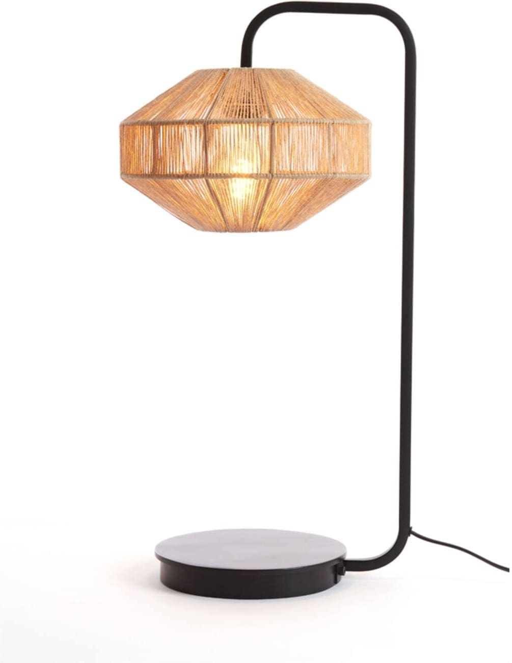 Tafellamp Lyra - Naturel+mat Zwart Light & Living Tafellamp 8054584