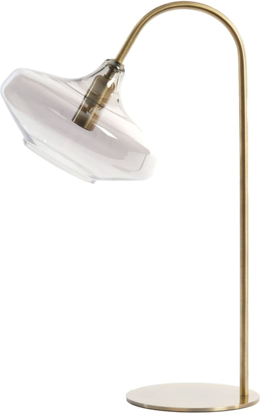 Tafellamp Solna - Antiek Brons+smoke Glas Light & Living Tafellamp 1881012