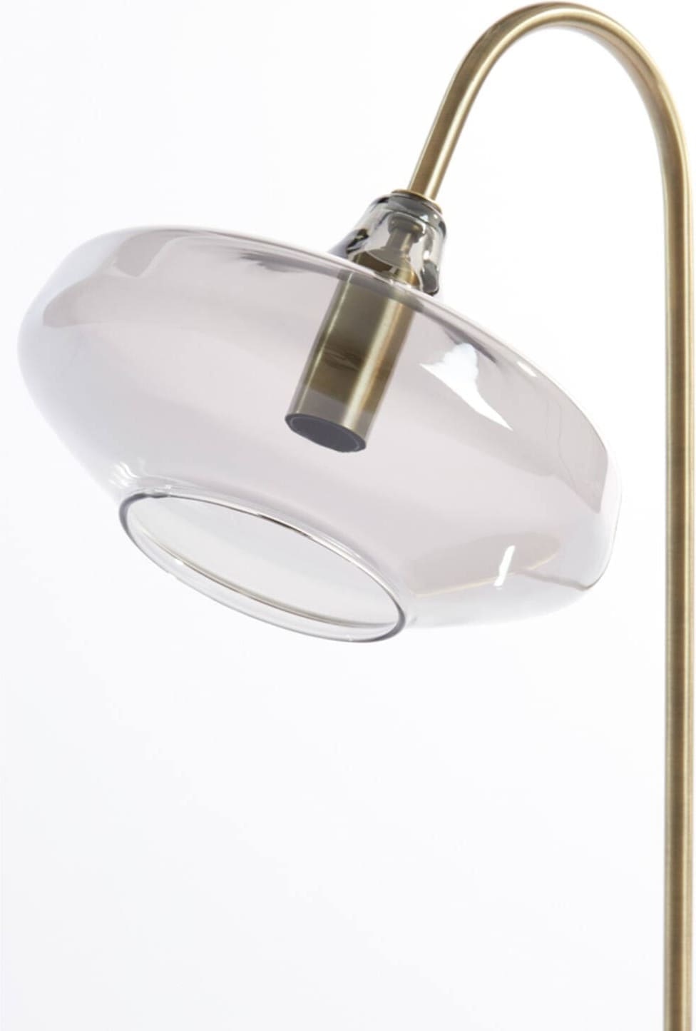 Tafellamp Solna - Antiek Brons+smoke Glas Light & Living Tafellamp 1881012