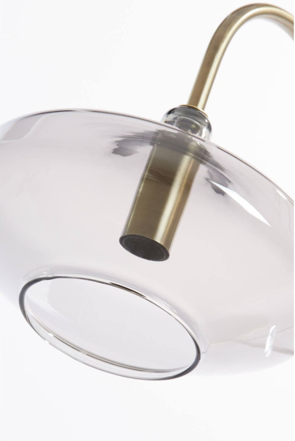 Tafellamp Solna - Antiek Brons+smoke Glas Light & Living Tafellamp 1881012