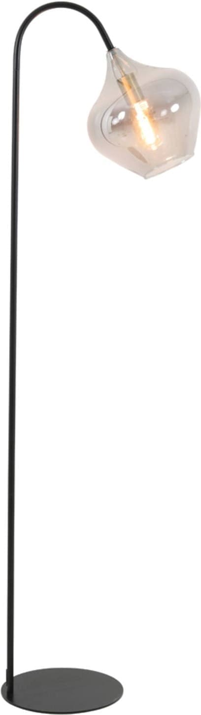 Vloerlamp Rakel - Mat Zwart+smoke Light & Living Vloerlamp 1851527
