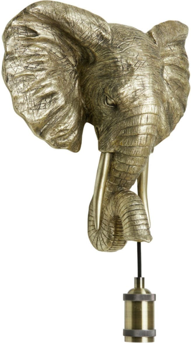 Wandlamp Elephant - Licht Goud Light & Living Wandlamp 3123685