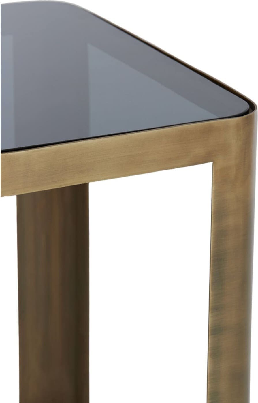 Zuil Oxe - Antiek Brons+smoke Glas Light & Living Bijzettafel 5503465