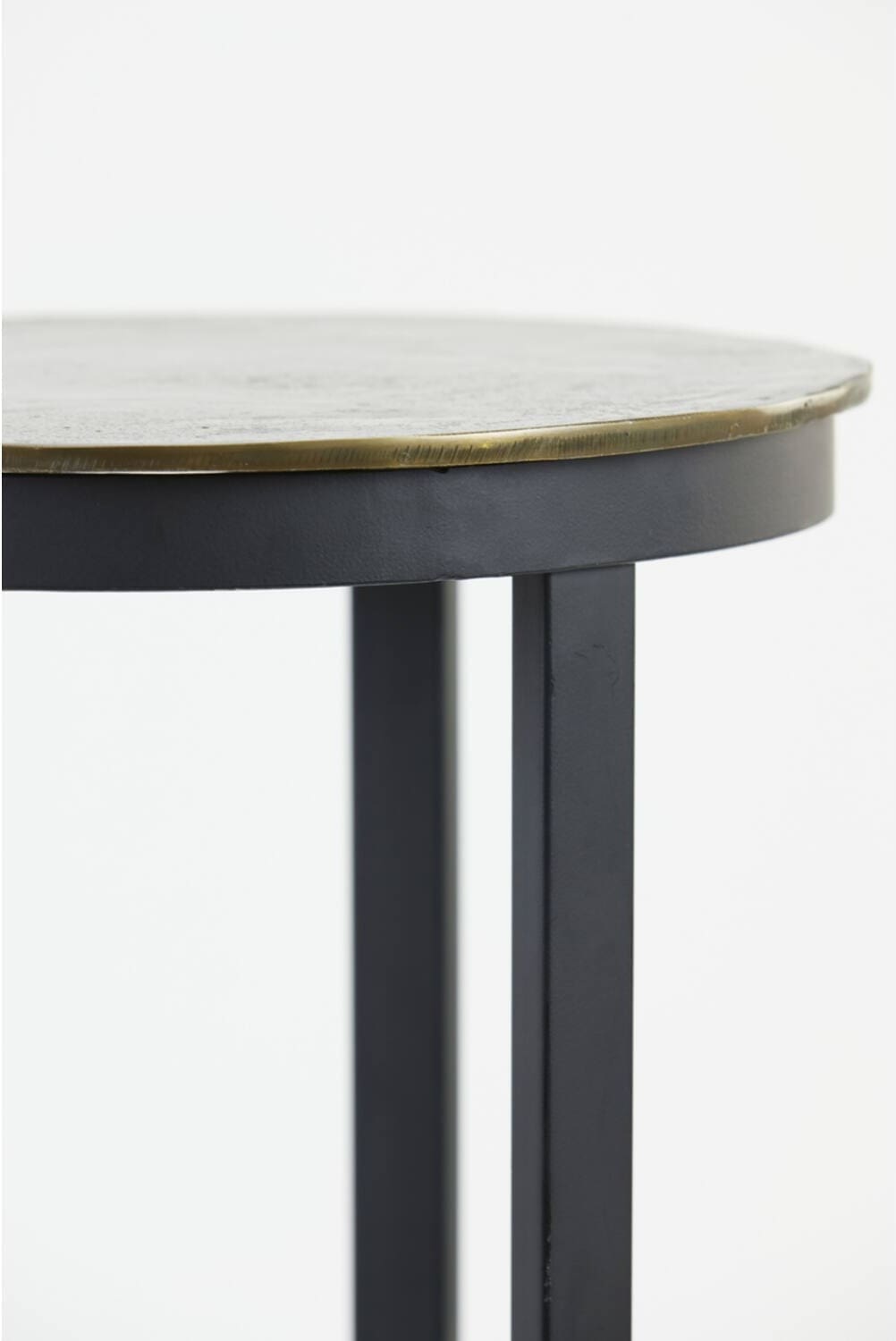 Zuil Retiro - Mat Zwart+ruw Antiek Brons Light & Living Bijzettafel 6713220