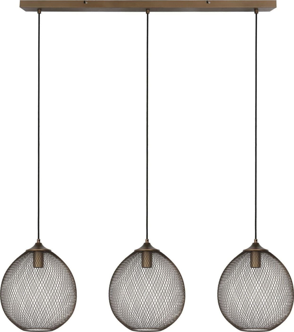 Pronto Wonen Hanglamp Maroggia bruin koper 3-lichts Bruin Opties