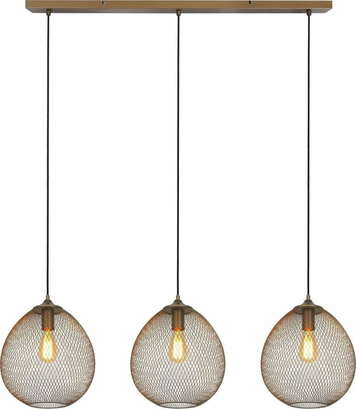 Pronto Wonen Hanglamp Maroggia bruin koper 3-lichts Bruin Opties