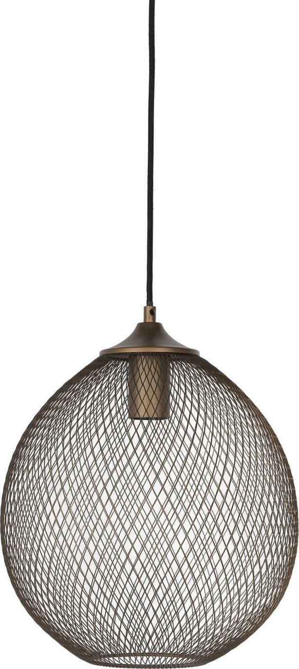 Pronto Wonen Hanglamp Maroggia bruin rond 30cm koper 1-lichts Bruin Opties