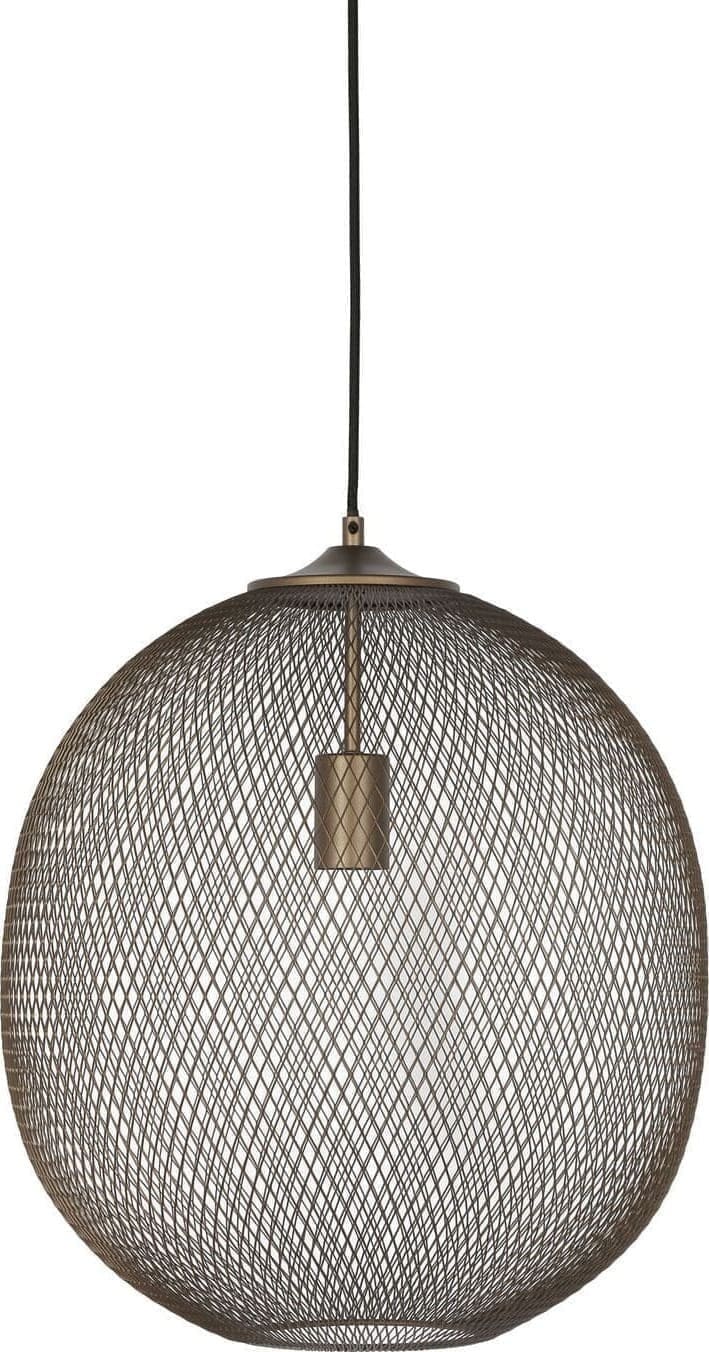 Pronto Wonen Hanglamp Maroggia bruin rond 40cm koper 1-lichts Bruin Opties