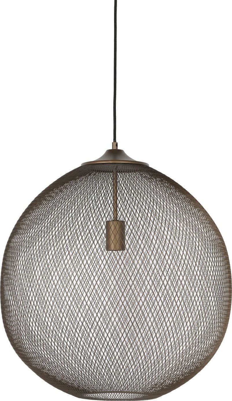 Pronto Wonen Hanglamp Maroggia bruin rond 50cm koper 1-lichts Bruin Opties