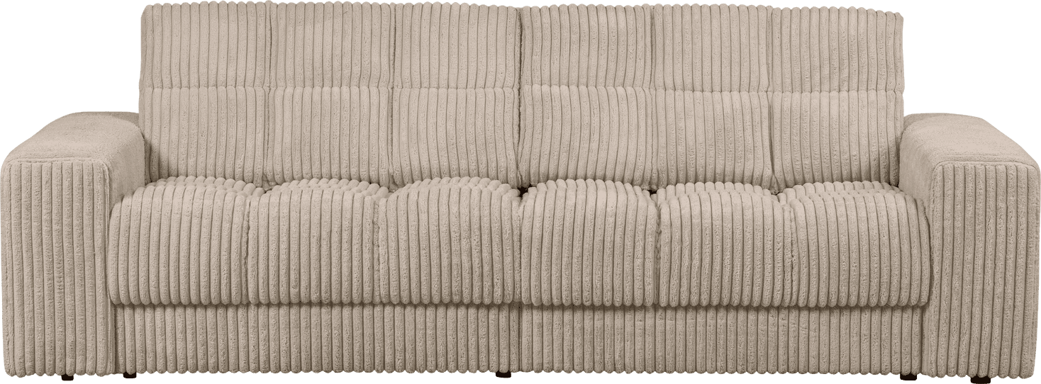 WOOOD Second date 2-zitsbank grove ribstof travertin Beige|Taupe 2-zitsbank