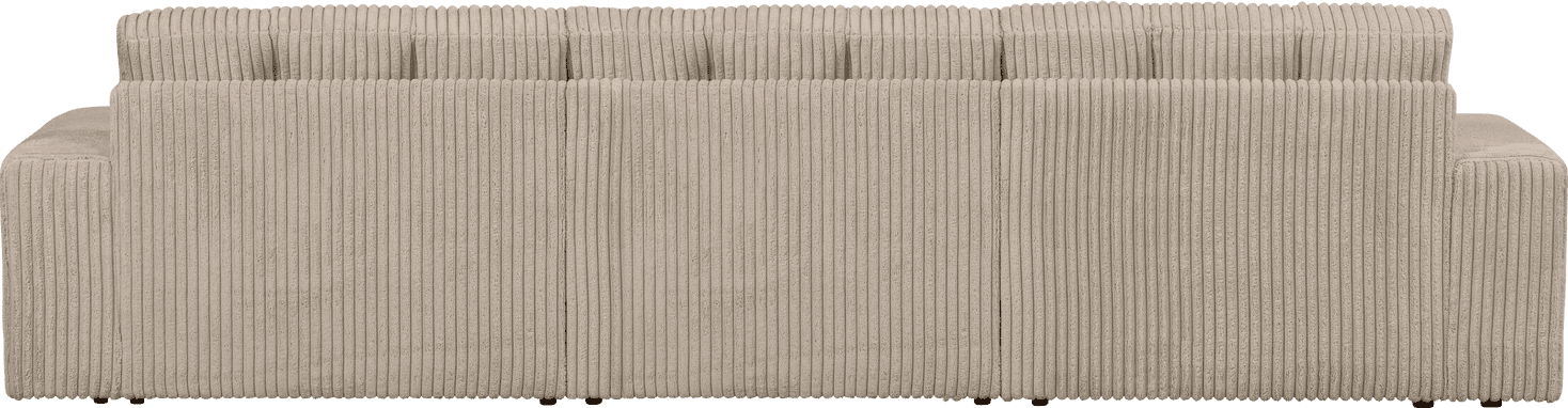 WOOOD Second date 3-zitsbank grove ribstof travertin Beige|Taupe 3-zitsbank