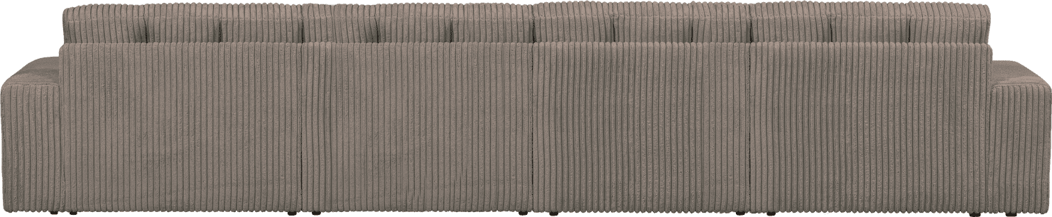 WOOOD Second date 4-zitsbank grove ribstof mud Bruin|Taupe 4-zitsbank