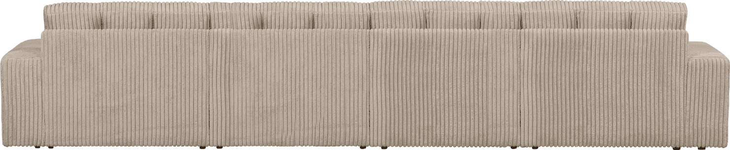 WOOOD Second date 4-zitsbank grove ribstof travertin Beige|Taupe 4-zitsbank