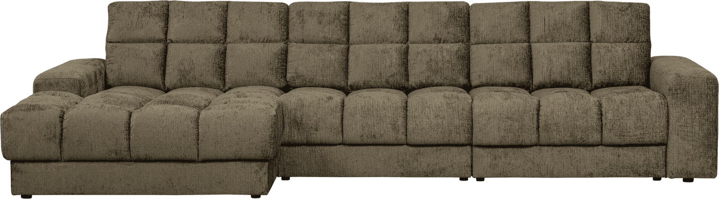 WOOOD Second date chaise longue links structure velvet bonsai Groen Bank